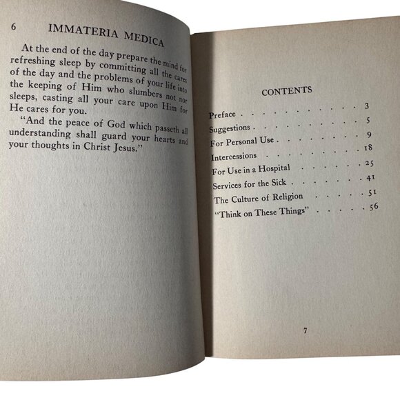 Immateria Medica Hardcover 1st Edition 1934 Rev Thomas C Marshall Chaplin Prayer - Picture 7 of 14
